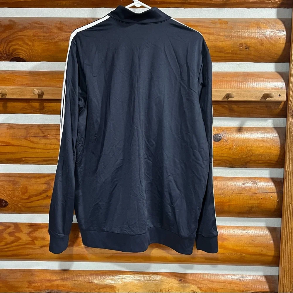 Adidas‎ Men's Navy Windbreaker with White Stripes